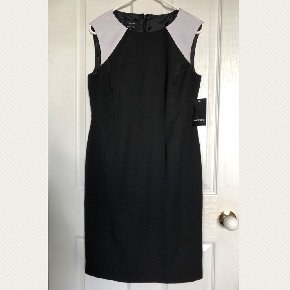 ⭐️NWT Jones Wear Colorblock Sheath Dress Stretch